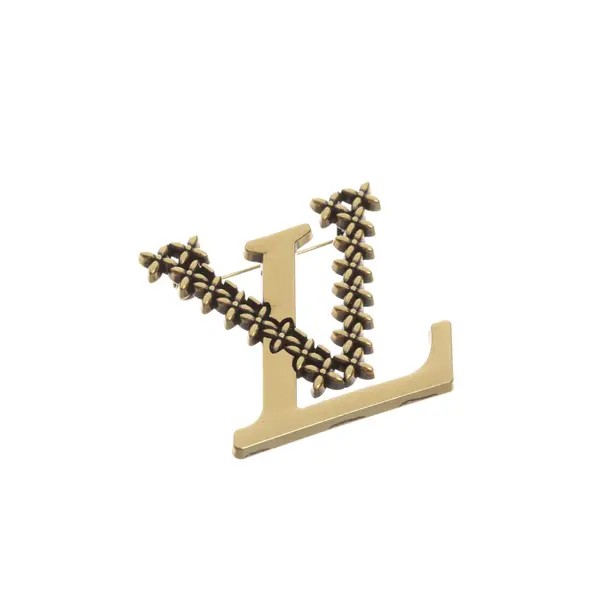 Brosche, in Gold, Metall (metallisch, metallisiert), Louis Vuitton