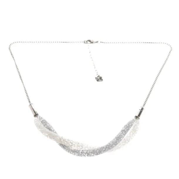 Halskette, in Silber, Metall (metallisch, metallisiert), Swarovski