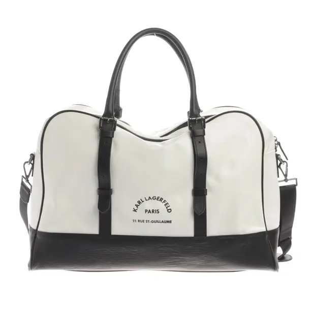Reisetasche, in Weiß, Polyurethan, Karl Lagerfeld
