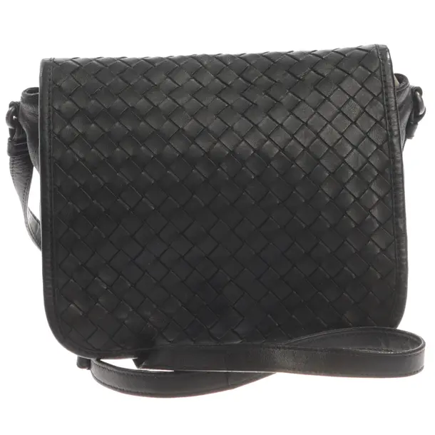 Umhängetasche, in Schwarz, Leder, Bottega Veneta