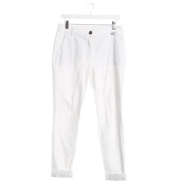 Pants, in White, Cotton, Marc Cain