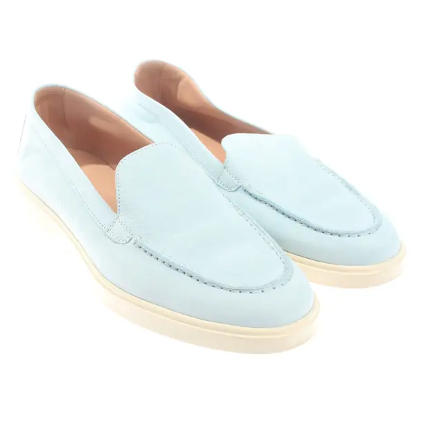 Loafers, in Hellblau, Santoni