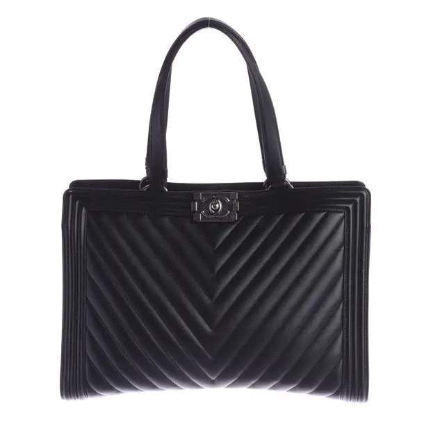 Handtasche, in Schwarz, Leder, Chanel