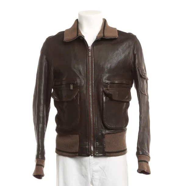 Leather Jacket, in Brown, Leather, Etro