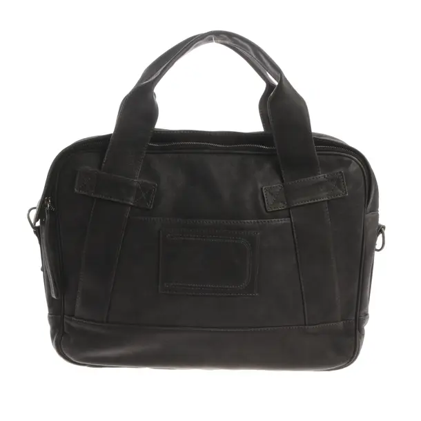 Borsa per computer portatile, in Grigio scuro, Pelle, Maison Martin Margiela