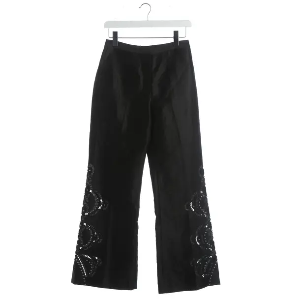 Hose, in Schwarz, Leinen, Maje