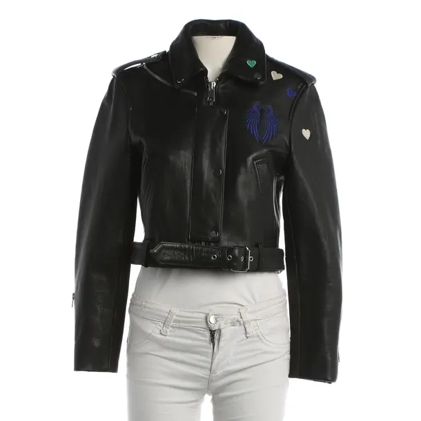 Lederjacke, in Schwarz, Leder, Maje
