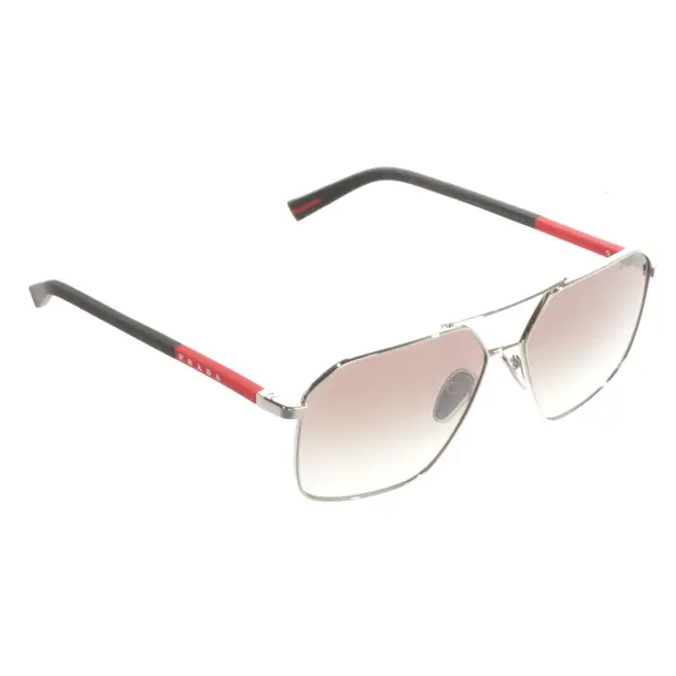 Sonnenbrille, in Silber, Kunststoff / Metall, Prada
