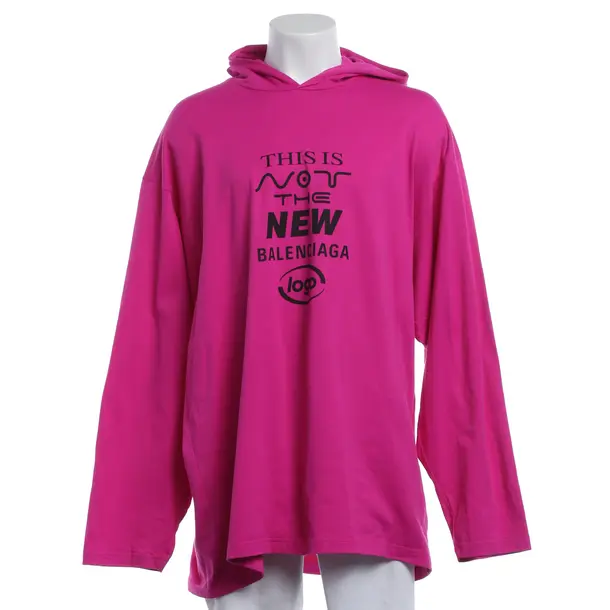 Hoodie, in Fuchsia, Cotton, Balenciaga
