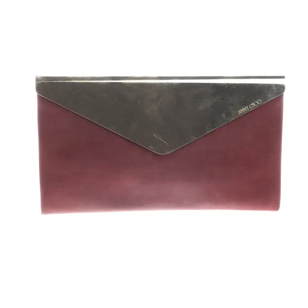 Clutch in Rot, Leder, Jimmy Choo