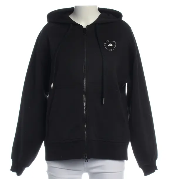 Zip-up Hoodie in Black, Cotton, Adidas by Stella McCartney