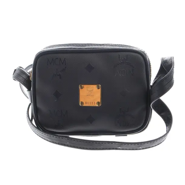 Schultertasche in Blau, Leder, MCM