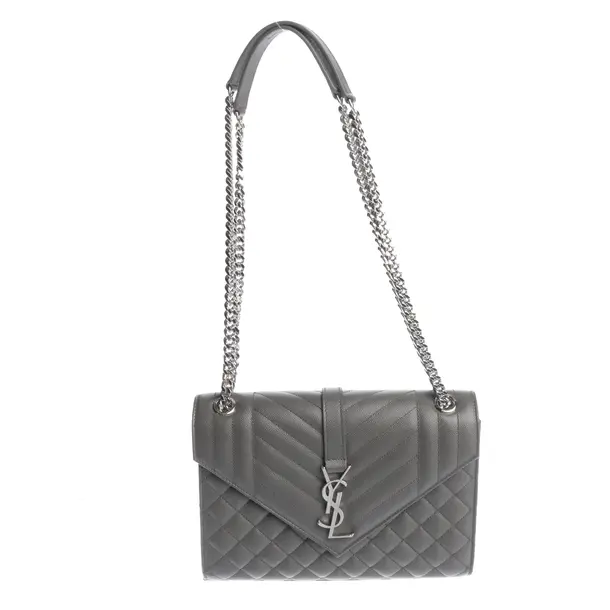 Schultertasche in Grau, Leder, Saint Laurent