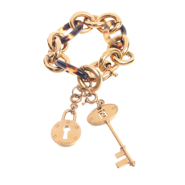 Armband in Metallic, Metall (metallisch, metallisiert), Fendi
