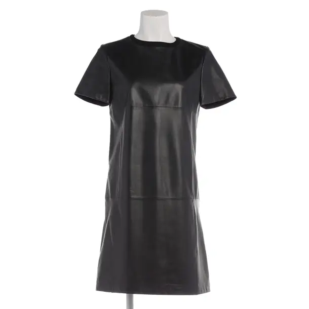 Kleid in Schwarz, Leder, Max Mara