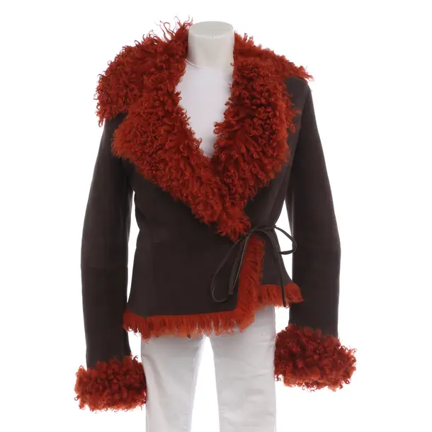 Winterjacke in Braun, Leder, Acne Studios