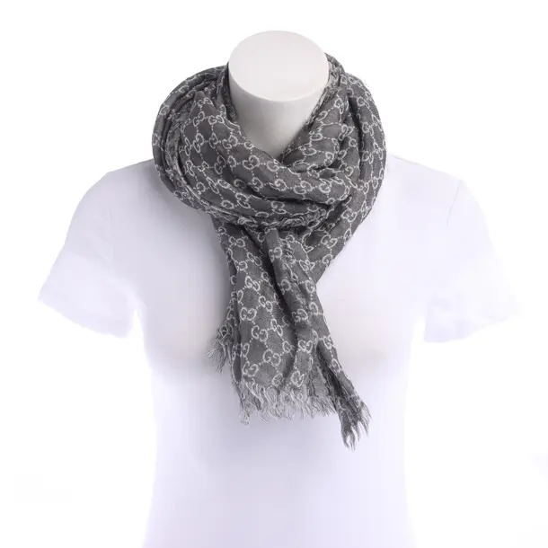 Tuch in Grau, Wolle, Gucci