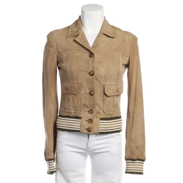 Lederjacke, in Hellbraun, Leder, Dolce & Gabbana