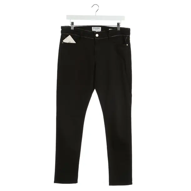 Straight Fit Jeans in Black, Cotton, Frame
