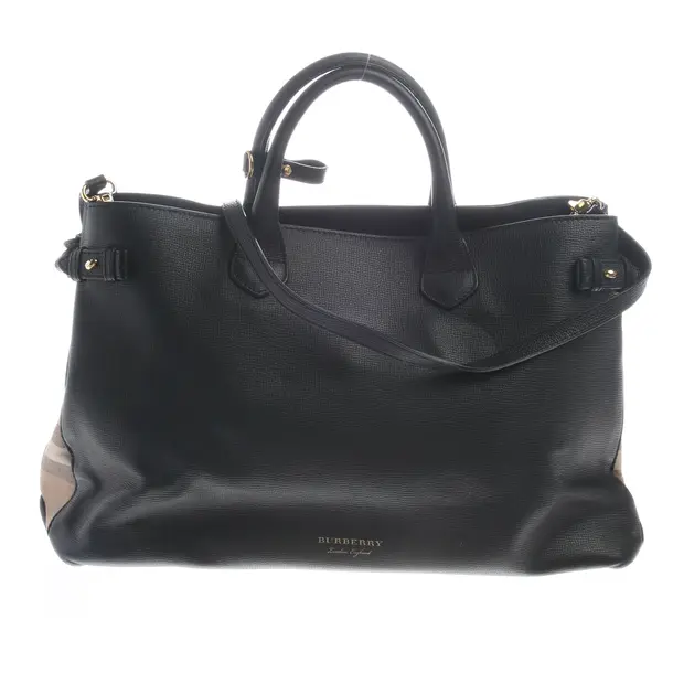 Handtasche in Schwarz, Leder, Burberry