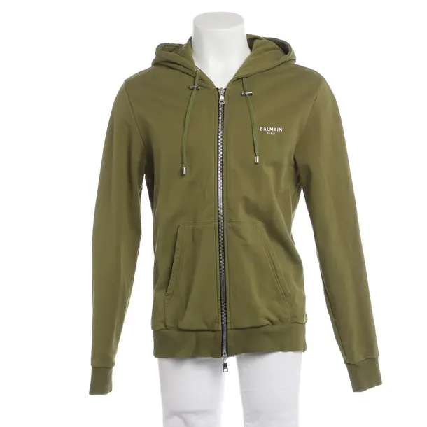 Sweatjacke in Grün, Baumwolle, Balmain