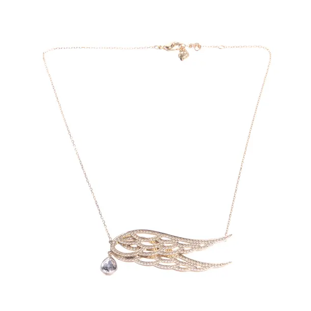 Necklace in Metallic, Metal (metallic, metallized), Swarovski