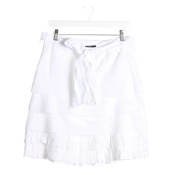 Skirt in White, Linen, Hugo Boss