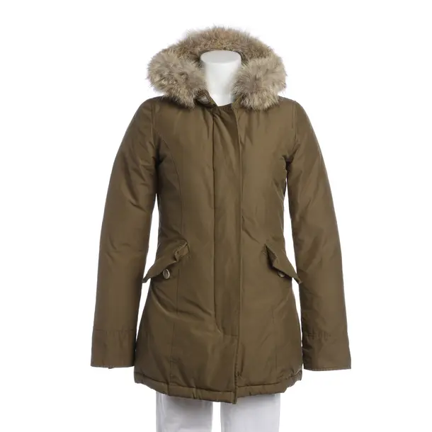 Winter Jacket in Green, Cotton, Woolrich