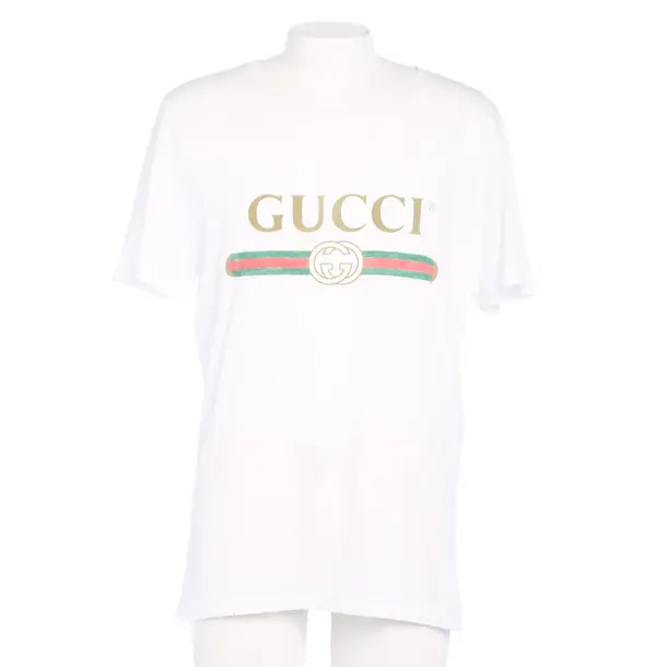 T-Shirt in Weiß, Baumwolle, Gucci