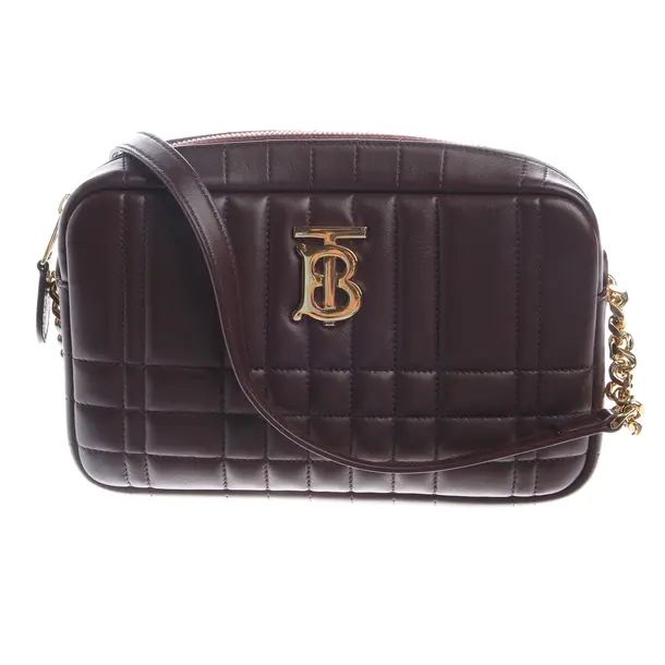 Schultertasche in Rot, Leder, Burberry