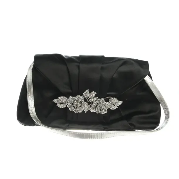 Evening Bag in Black, Polyester, Valentino