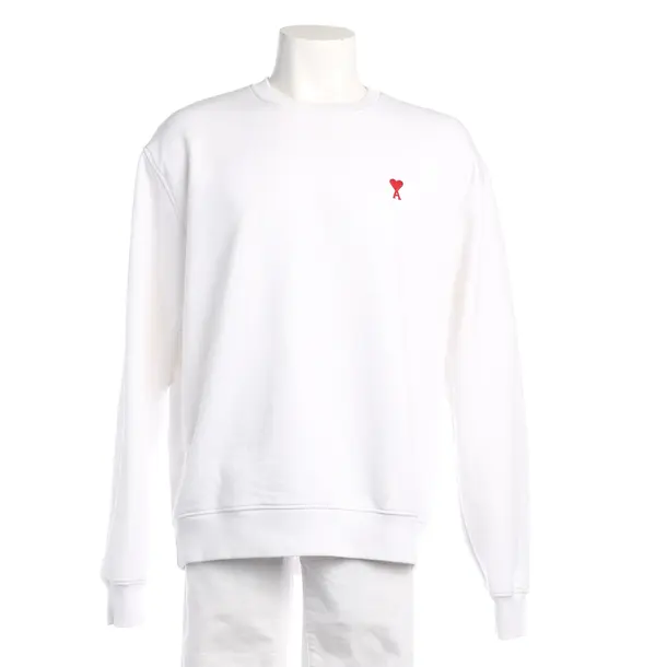 Pullover in Weiß, Baumwolle, Ami Paris