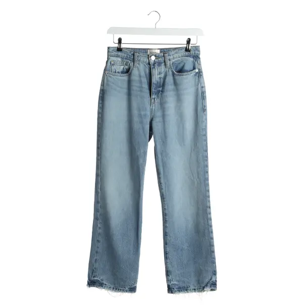 Straight Fit Jeans in Blue, Cotton, Frame