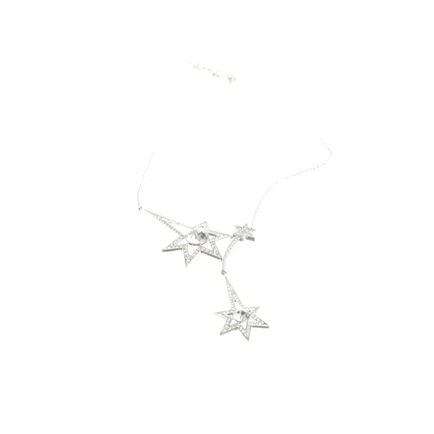Halskette in Metallic, Metall (metallisch, metallisiert), Swarovski