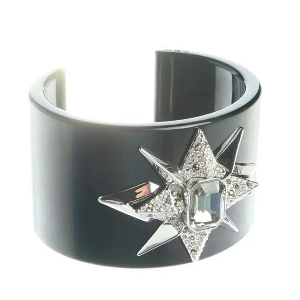 Bracelet, in Black, Other Fibers, Swarovski