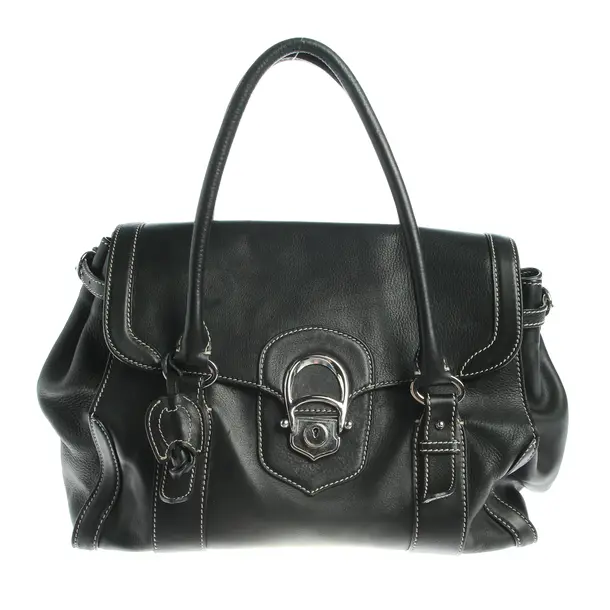 Handbag in Black, Leather, Aigner