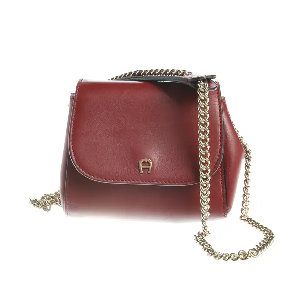 Shoulder Bag in Red, Leather, Aigner