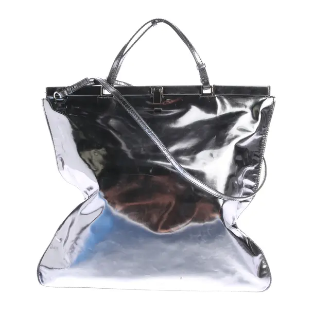 Shoulder Bag in Metallic, Leather, Jil Sander