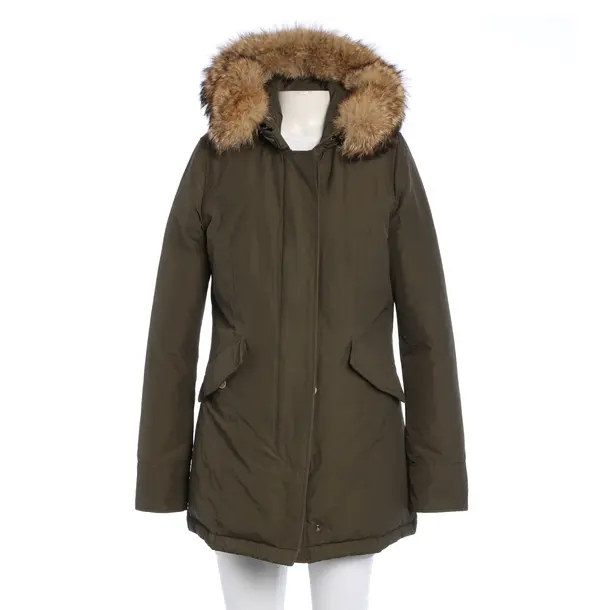 Winter Jacket in Green, Cotton, Woolrich