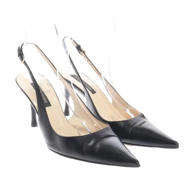 Slingbacks in Schwarz, , Sergio Rossi