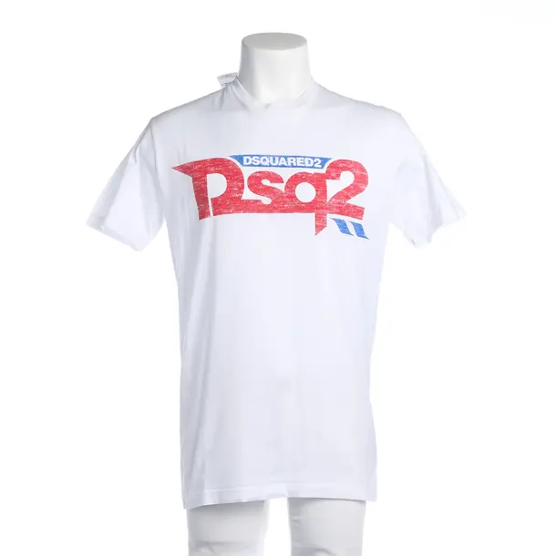 T-Shirt in Weiß, Baumwolle, Dsquared