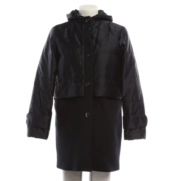 Mid-Season Coat, in Blue, Polyester, Sandro