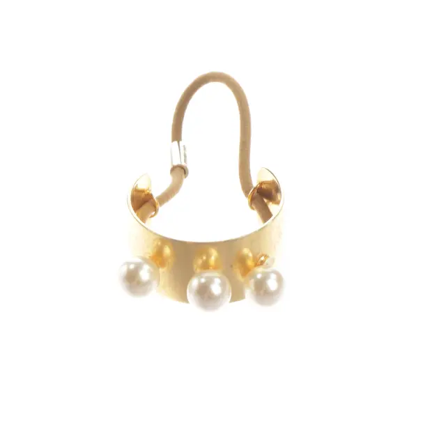 Hair Tie, in Gold, Metal (metallic, metallised), Jennifer Behr
