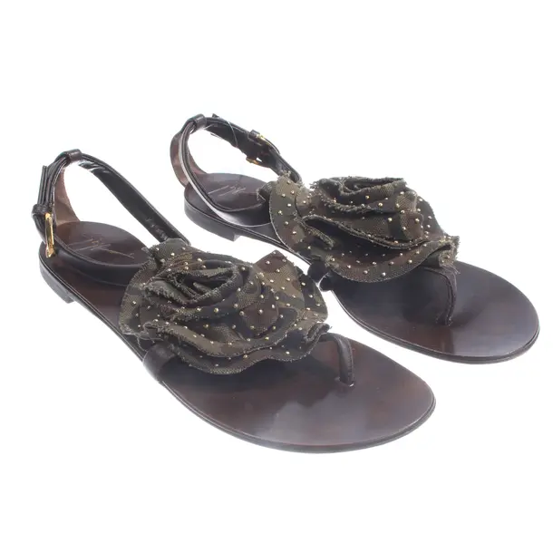 Sandals, in Green, Giuseppe Zanotti