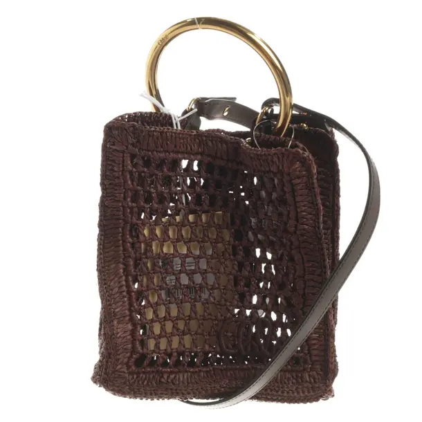 Handbag, in Bordeaux, Straw, Chloé