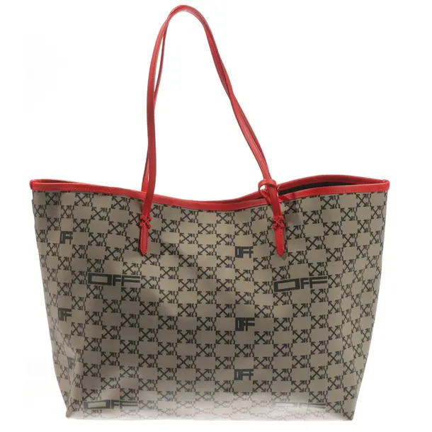 Shopper, in Beige, Leder, Off-White