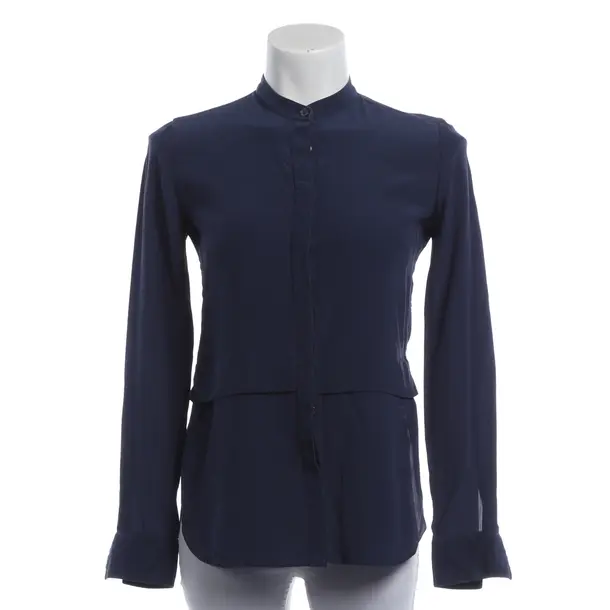 Blouse, in Navy, Silk, Caliban