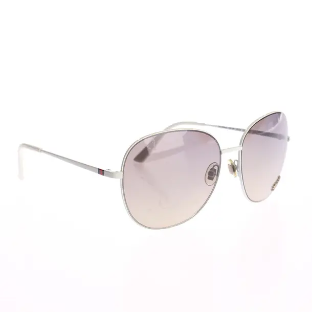 Sonnenbrille, in Weiß, Metall, Gucci
