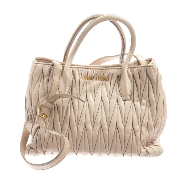 Handbag, in Light Pink, Leather, Miu Miu