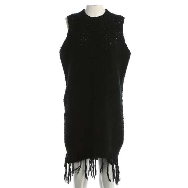 Kleid, in Schwarz, Wolle, Fine Edge